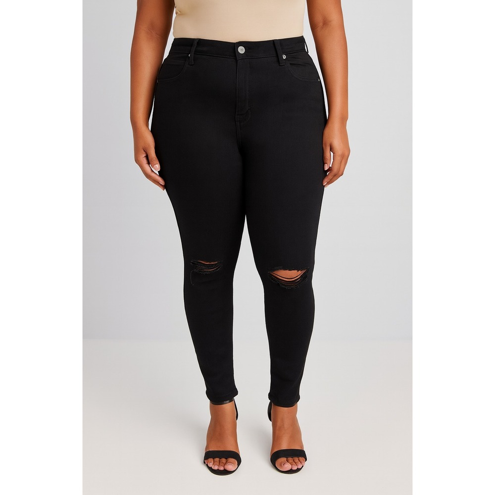 MWT Levi's 721 Skinny Jeans Women's Plus Size 24W Black Stretch Denim High Rise